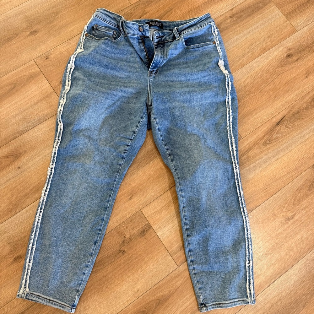 Judy Blue Light Blue Denim Jeans with Brass Button